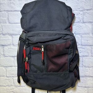 Vintage REI hiking Backpack Outdoor Black Red Trail Book Bag